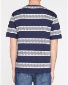 T-Shirt imprimé bleu/blanc