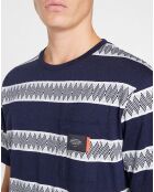 T-Shirt imprimé bleu/blanc