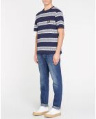 T-Shirt imprimé bleu/blanc