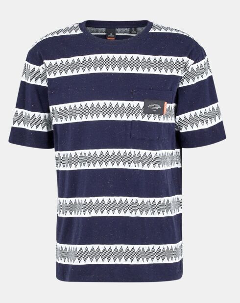 T-Shirt imprimé bleu/blanc