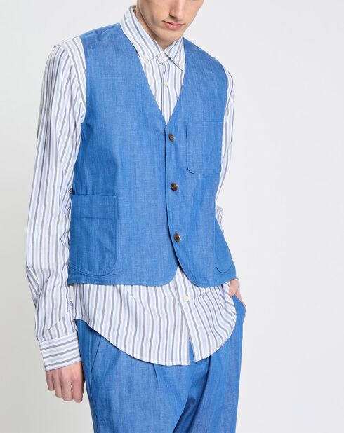 Gilet de Costume bleu vif