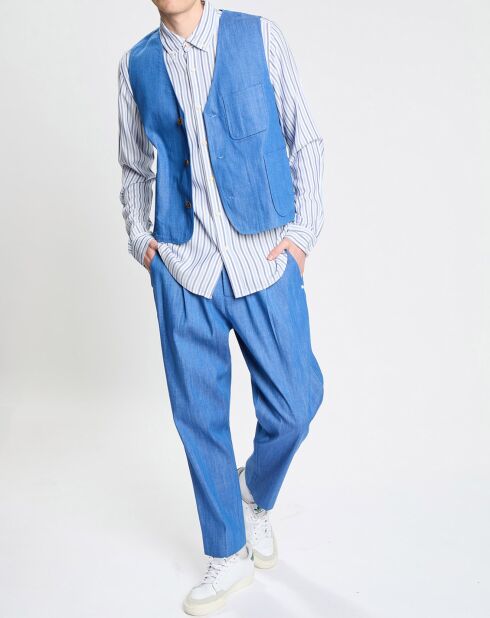 Gilet de Costume bleu vif