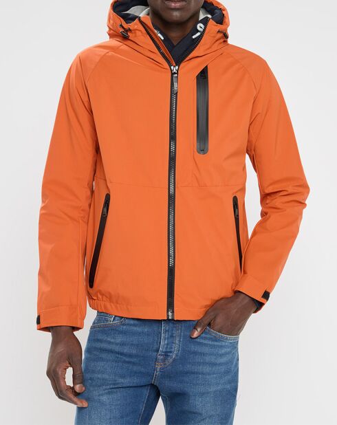 Coupe Vent Léger à Capuche orange