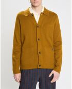 Gilet en Laine Mérinos mélangée marron