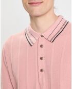 Polo Regular Fit en maille rétro rose