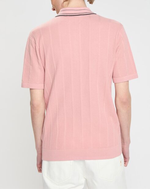 Polo Regular Fit en maille rétro rose
