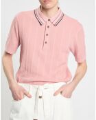 Polo Regular Fit en maille rétro rose