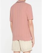 Polo Regular Fit en maille rétro rose