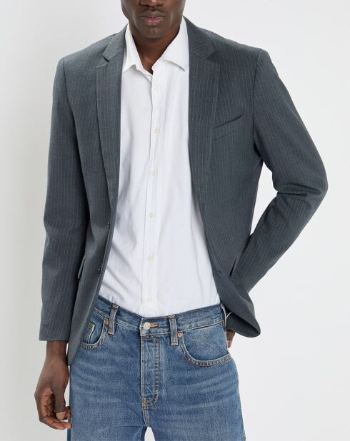 Veste fantaisie bleu marine