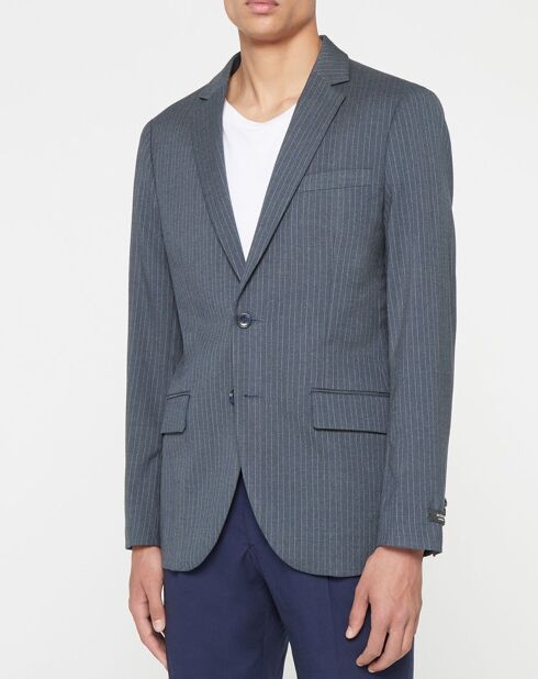 Veste fantaisie bleu marine