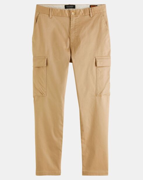 Pantalon cargo Regular Fit uni beige