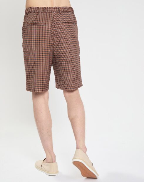Bruine geruite chinoshort