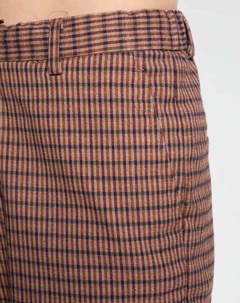 Bruine geruite chinoshort