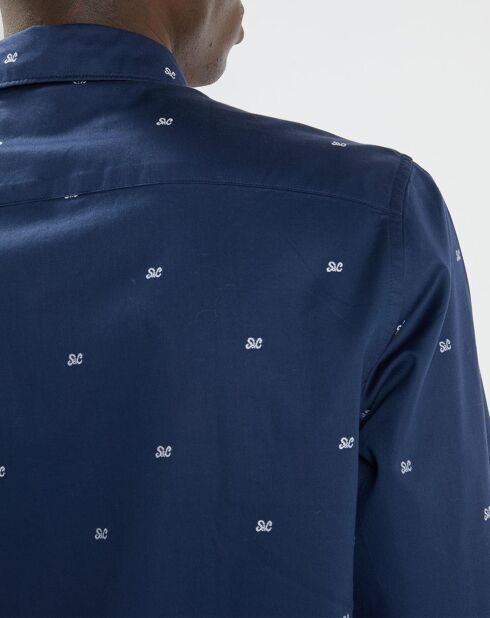 Chemise Regular Fit Pocket imprimée bleu marine
