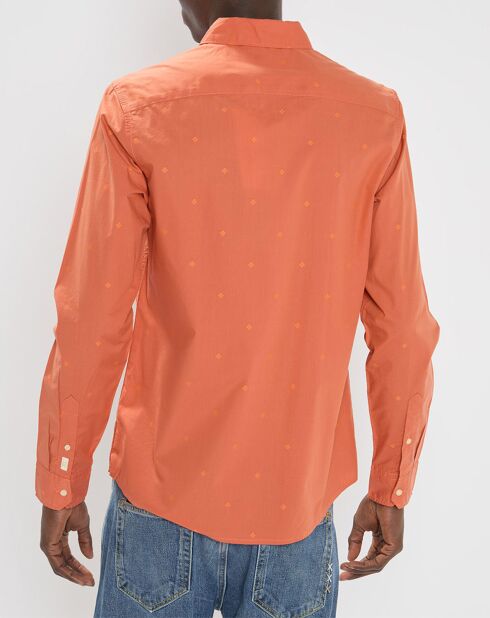 Chemise Regular Fit Pocket imprimée orange clair