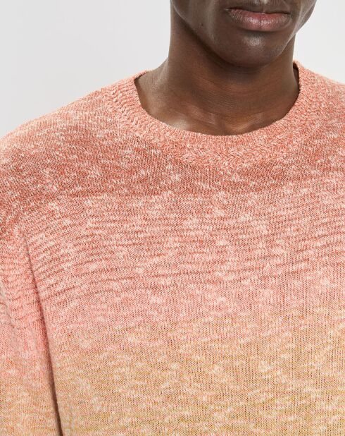 Pull Tie & Dye rose/jaune