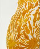 Pantalon fluide tie & dye imprimé jaune