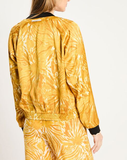 Bombers réversible  print étoile de mer jaune/noir