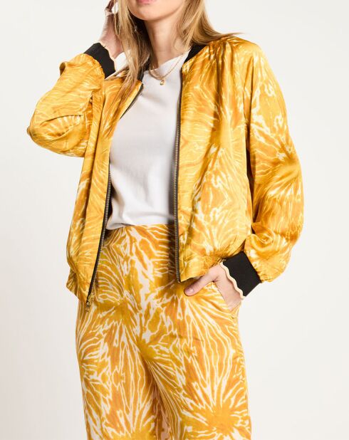 Bombers réversible  print étoile de mer jaune/noir