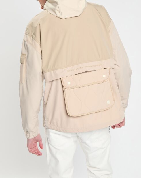 Coupe Vent Colorblock Packable beige clair