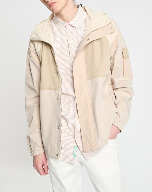Coupe Vent Colorblock Packable beige clair