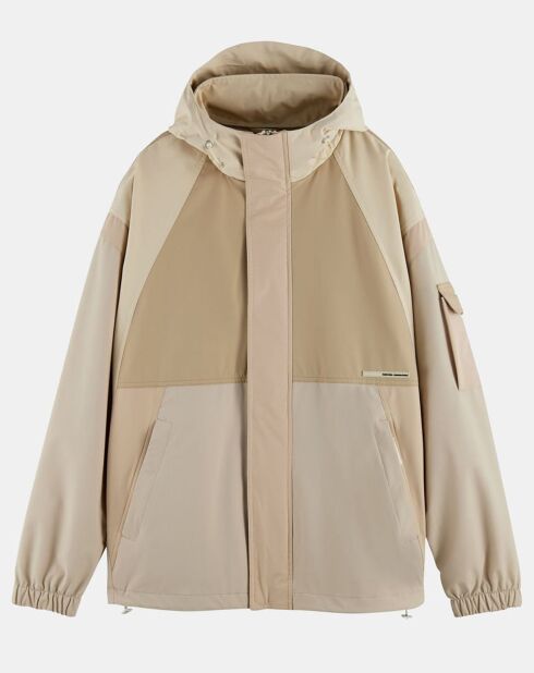 Coupe Vent Colorblock Packable beige clair