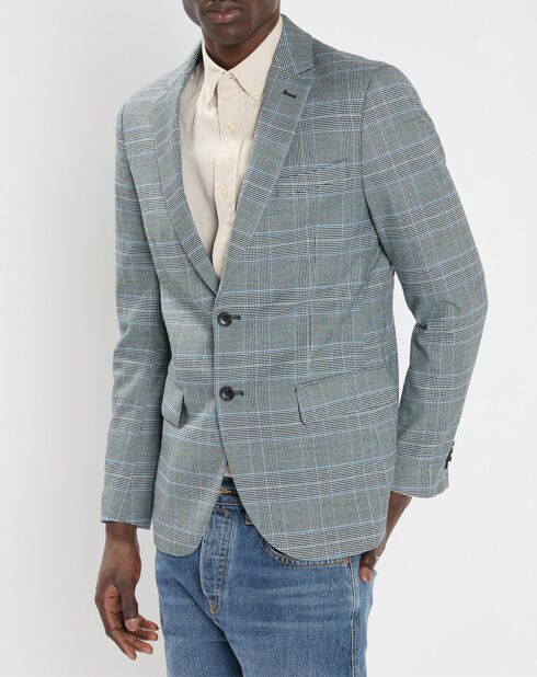 Veste Prince de Galles 2 Boutons gris moyen