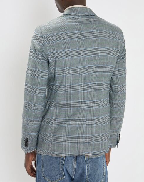 Veste Prince de Galles 2 Boutons gris moyen