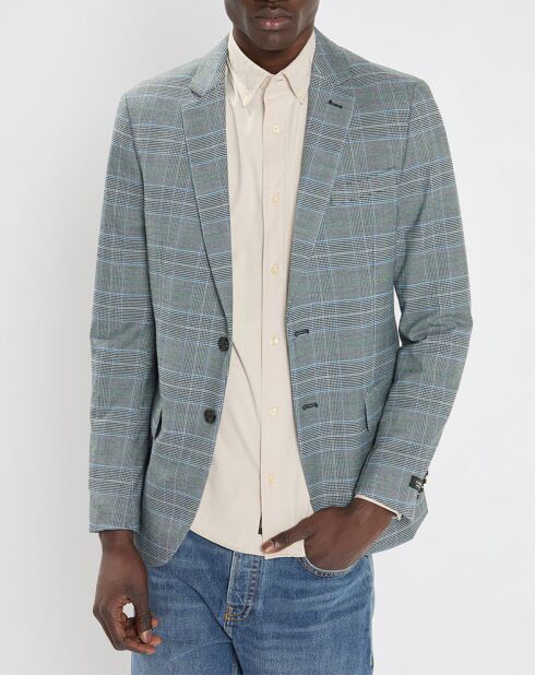 Veste Prince de Galles 2 Boutons gris moyen