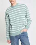 Sweat Rayé bleu/gris