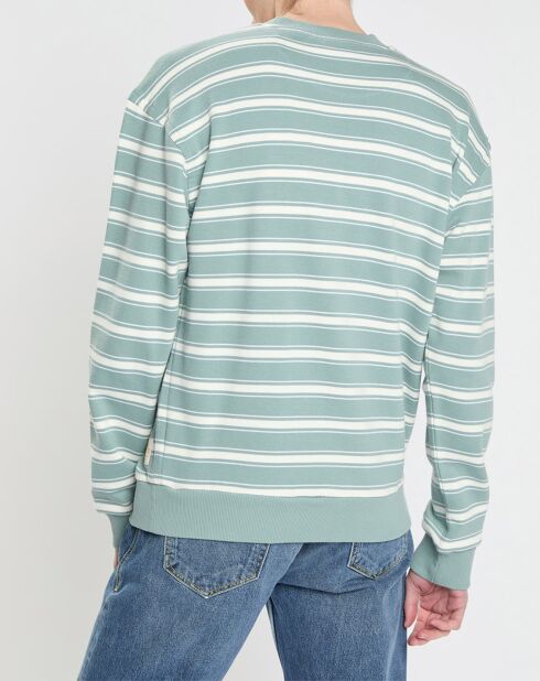 Sweat Rayé bleu/gris