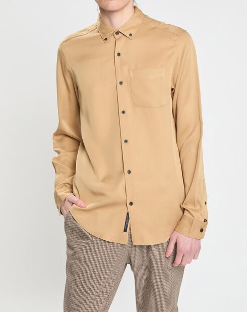 Chemise Regular Fit Lyocell beige
