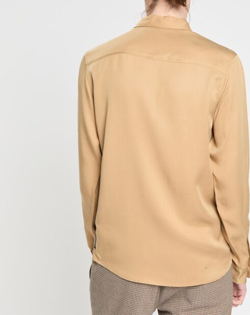 Chemise Regular Fit Lyocell beige