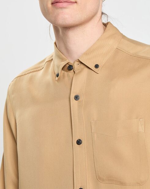 Chemise Regular Fit Lyocell beige