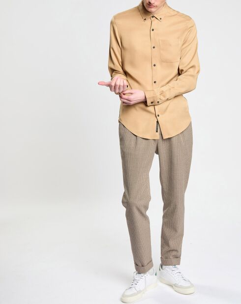 Chemise Regular Fit Lyocell beige