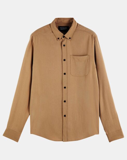 Chemise Regular Fit Lyocell beige