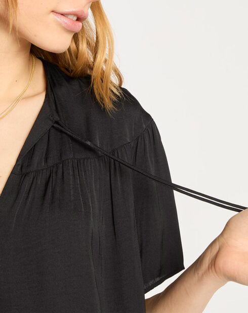 Blouse Lacet noire