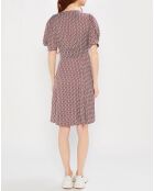 Robe Micro Print rouge foncé