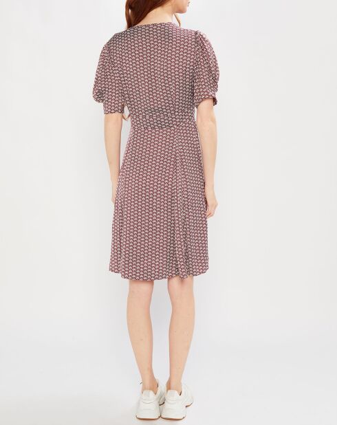 Robe Micro Print rouge foncé