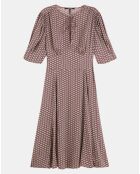 Robe Micro Print rouge foncé