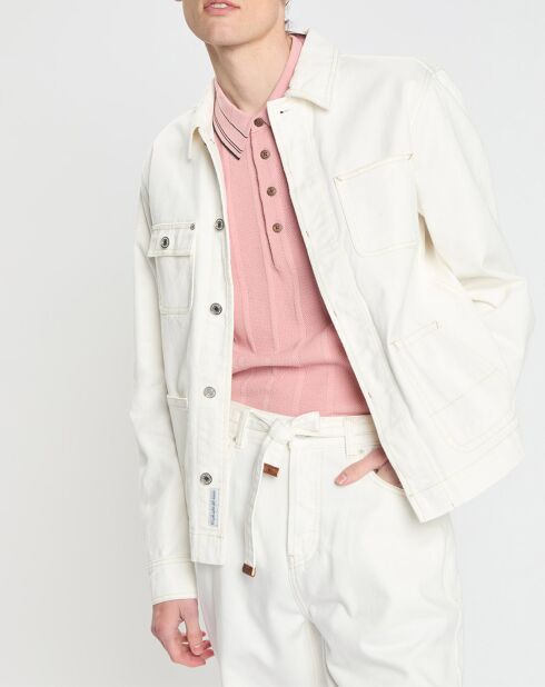 Veste en Coton Biologique Worker blanche
