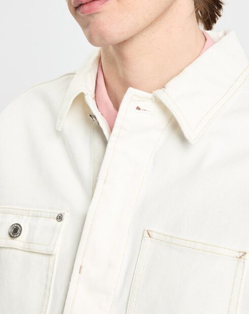 Veste en Coton Biologique Worker blanche