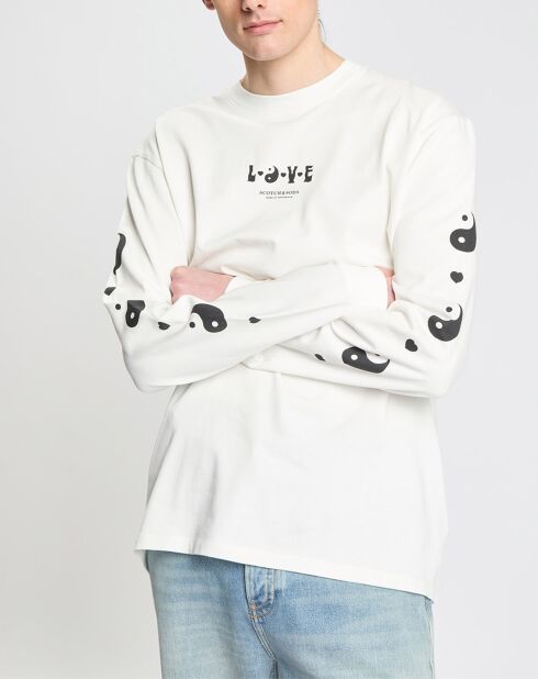 T-Shirt en Coton bio Born to Love blanc