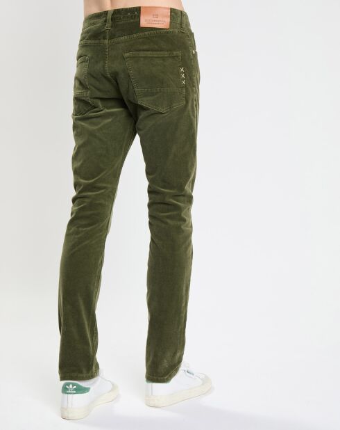 Pantalon 5 Poches en Velours côtelés Ralston  vert