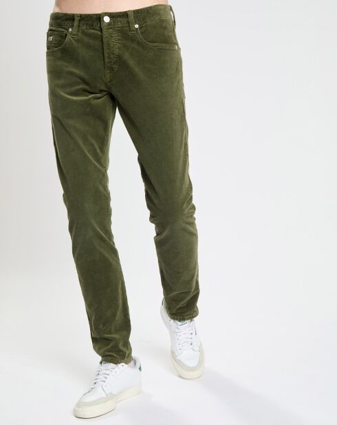 Pantalon 5 Poches en Velours côtelés Ralston  vert