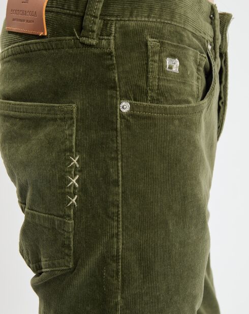 Pantalon 5 Poches en Velours côtelés Ralston  vert