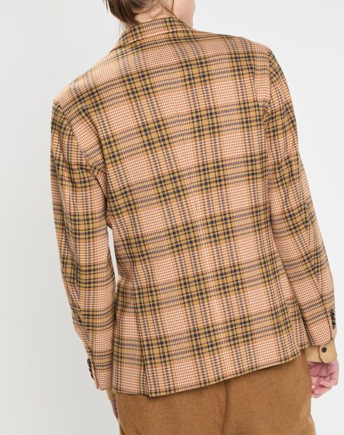 Blazer 2 Boutons prince de galles marron/noir