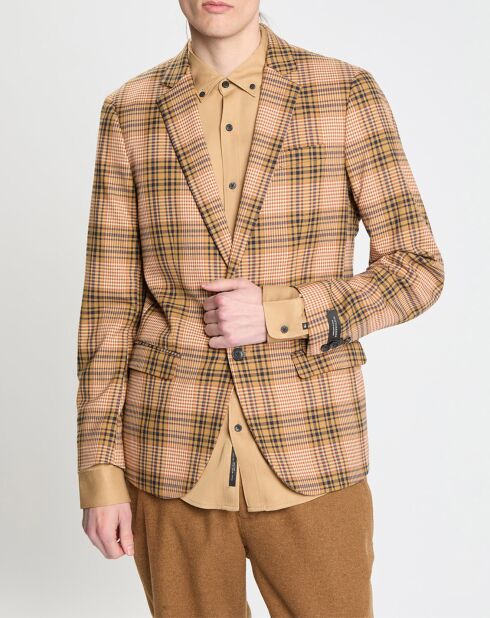 Blazer 2 Boutons prince de galles marron/noir