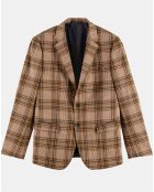 Blazer 2 Boutons prince de galles marron/noir