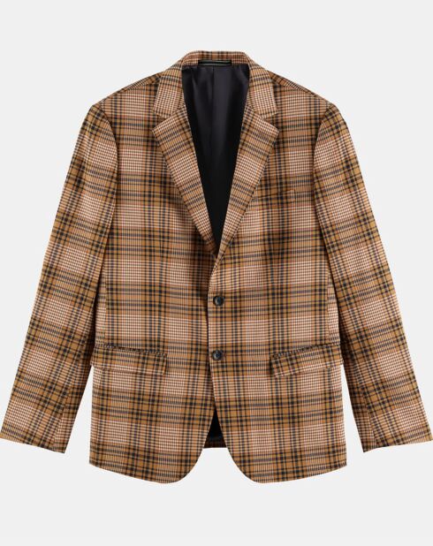 Blazer 2 Boutons prince de galles marron/noir